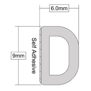 Stormguard D Strip Self Adhesive EPDM Rubber