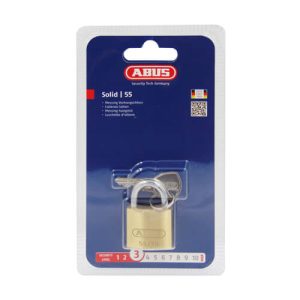 Abus 55 Series 30mm Open Shackle Brass Padlock