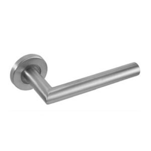 TSS Fire Rated Stainless Steel (SSS) 19mm Mitred Lever On Rose Furniture