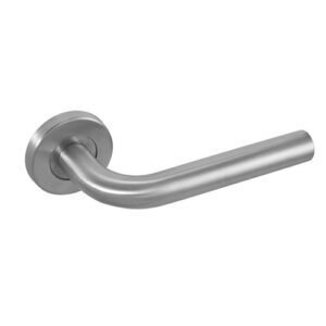 TSS Fire Rated Stainless Steel (SSS) 19mm Straight Lever on Rose Furniture