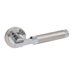 TSS Echo Lever Handles on Round Rose Door Furniture