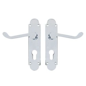 TSS Regent Scroll Lever Handle on Plate Door Furniture