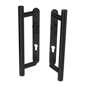 Coastal Group KM920B BLU Patio Sliding Door Handles Back To Back Euro Cut-Out with Lever (LEAD TIME: 2-3 DAYS)