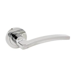 TSS Golf Lever Handle on Round Rose Door Furniture